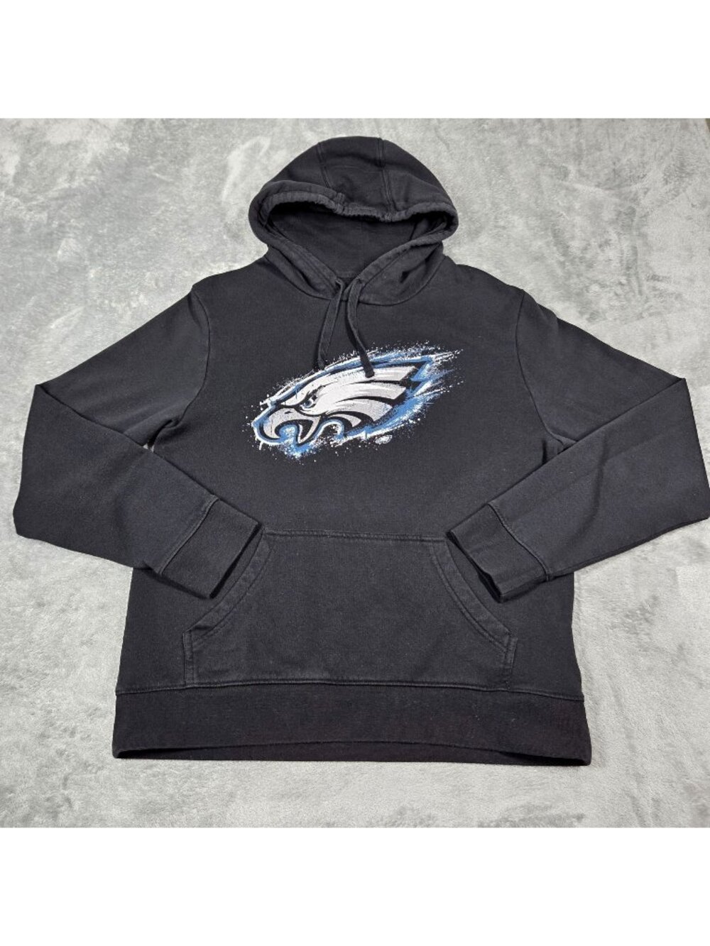 Philadelphia Eagles Sweatshirt Mens Medium Black Team Logo Fanatics Hoodie